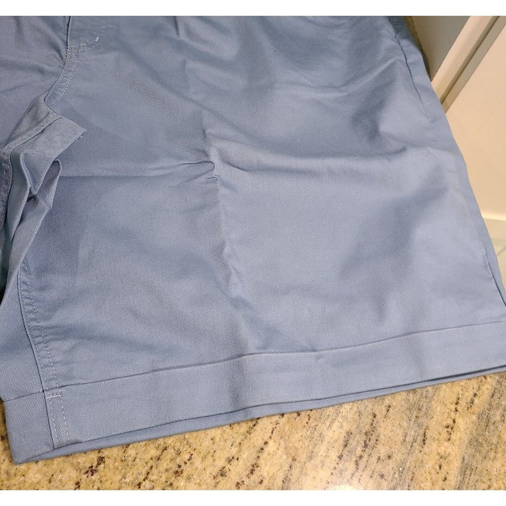 New! WOMAN WITHIN Size 32W Blue Cuffed Stretch Shorts Waist 51 Inseam 11 - Picture 5 of 10